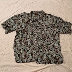 mens XL Factor button down short sleeve casual